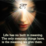 Life has no meaning. The only meaning thnigs have, is the meaning we give them.